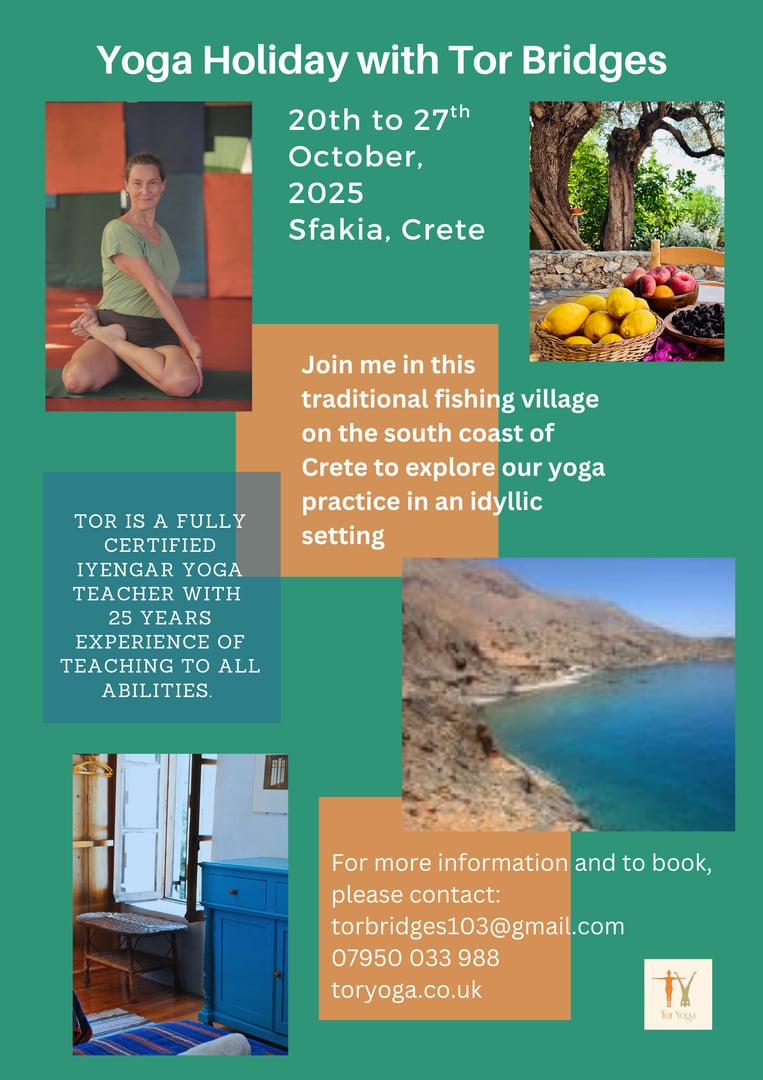 Iyengar-yogaferie på Kreta, Grækenland, med Victoria Bridges