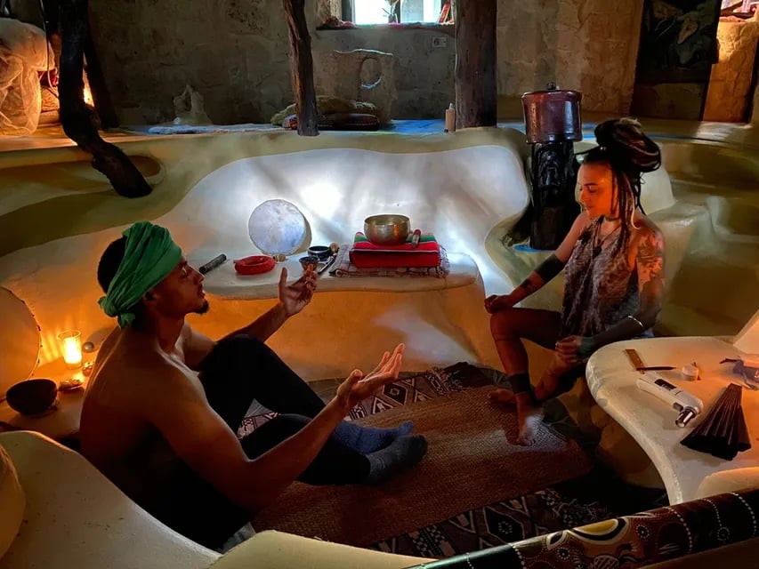 Ayahuasca-solnedgangsceremoni