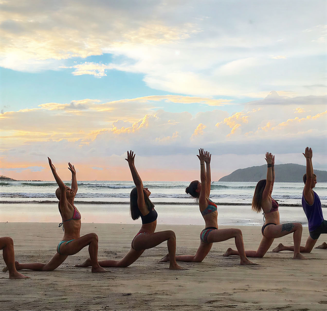 Strandyoga og åndedrætsarbejde