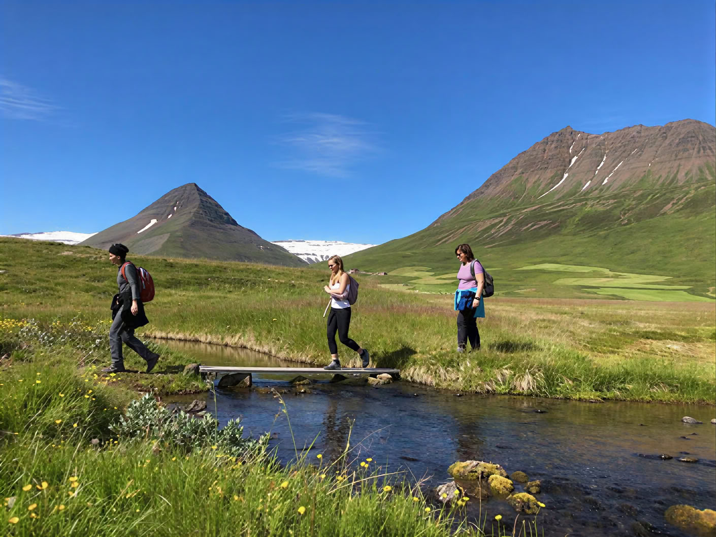 Yoga og vandretur-retreat under midnatssolen på Island – Datoer 2026