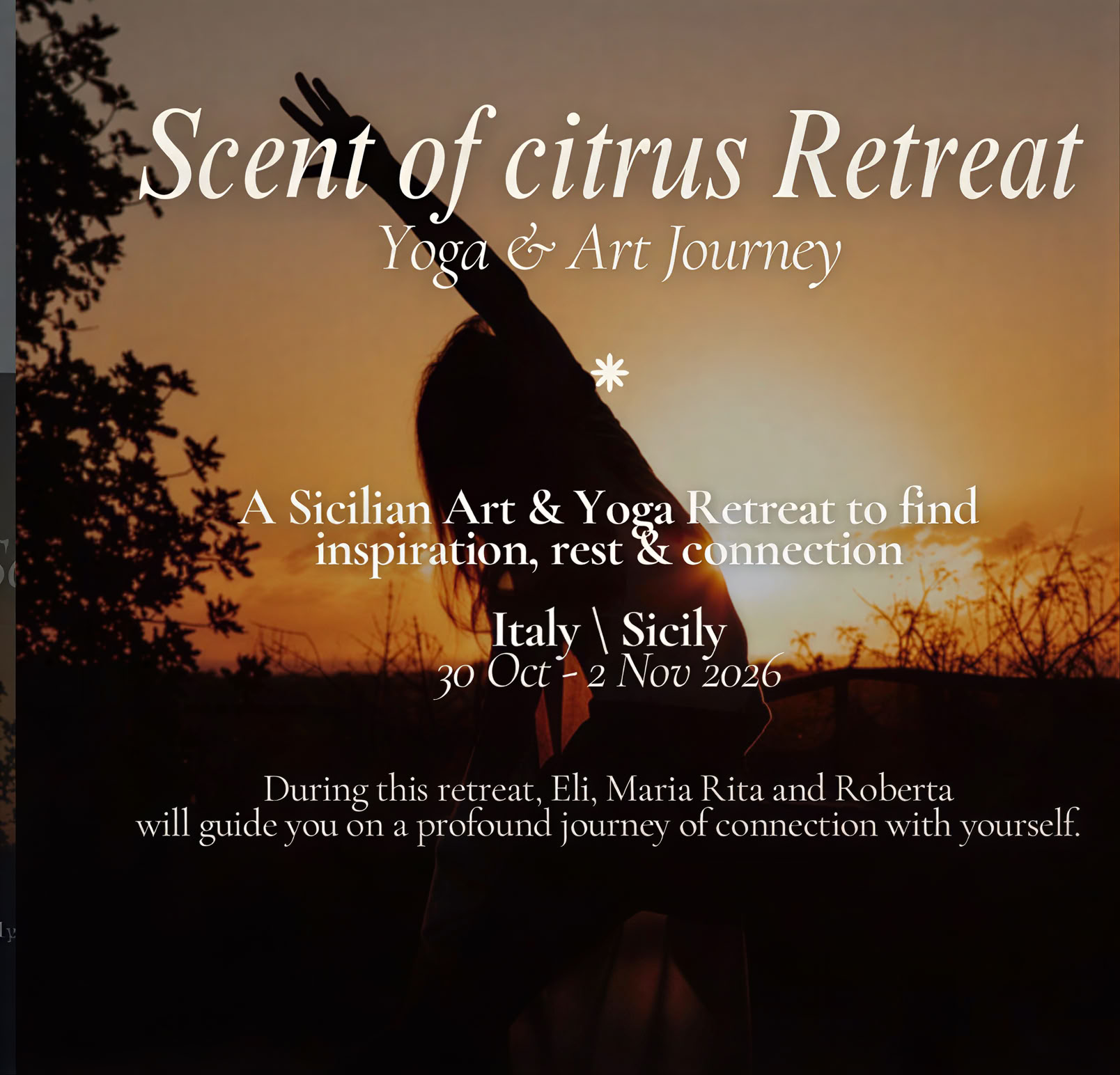 Citrusduft-retreat, yoga og kunstrejse