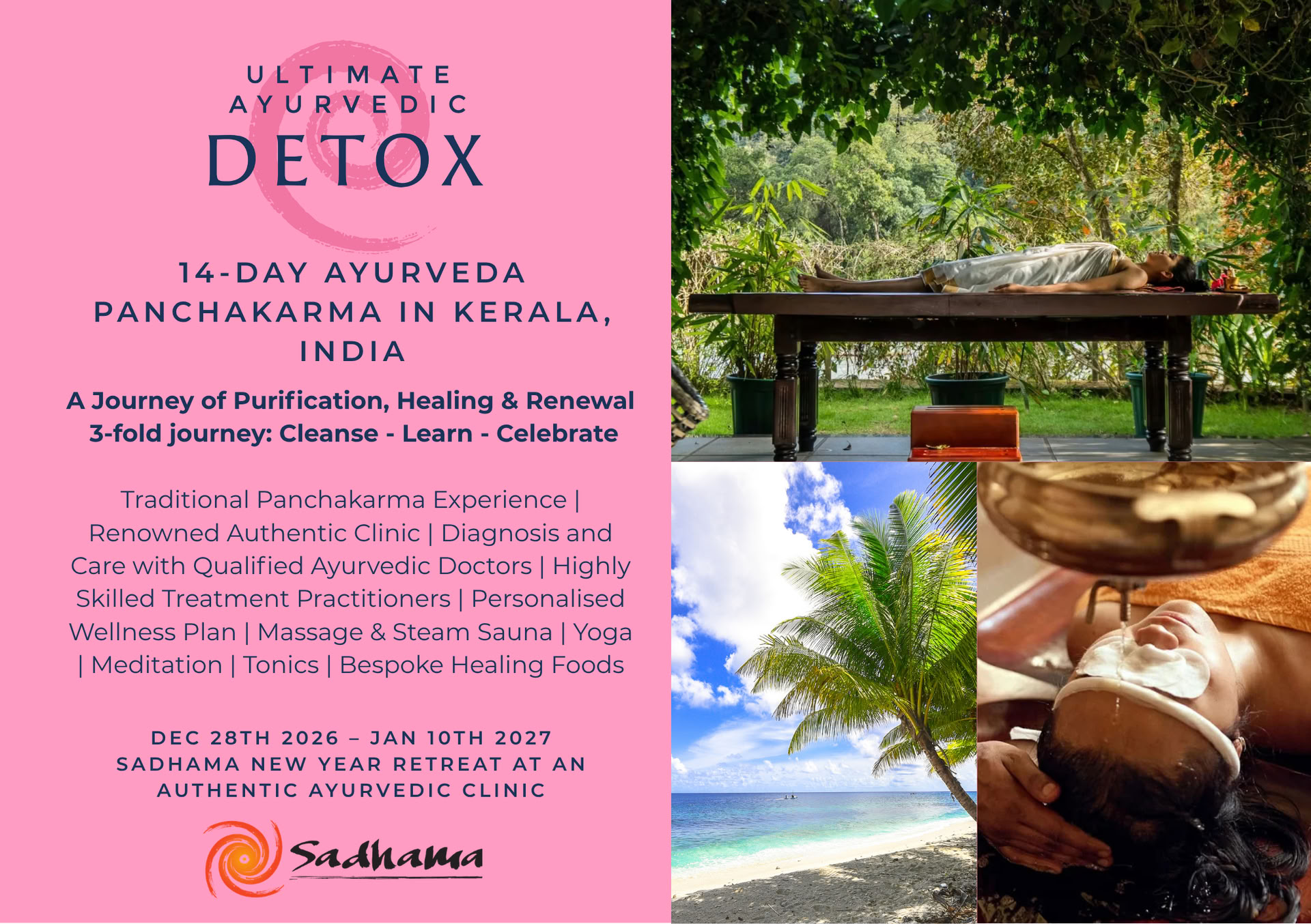 Ultimativ ayurvedisk detox i Kerala, Indien