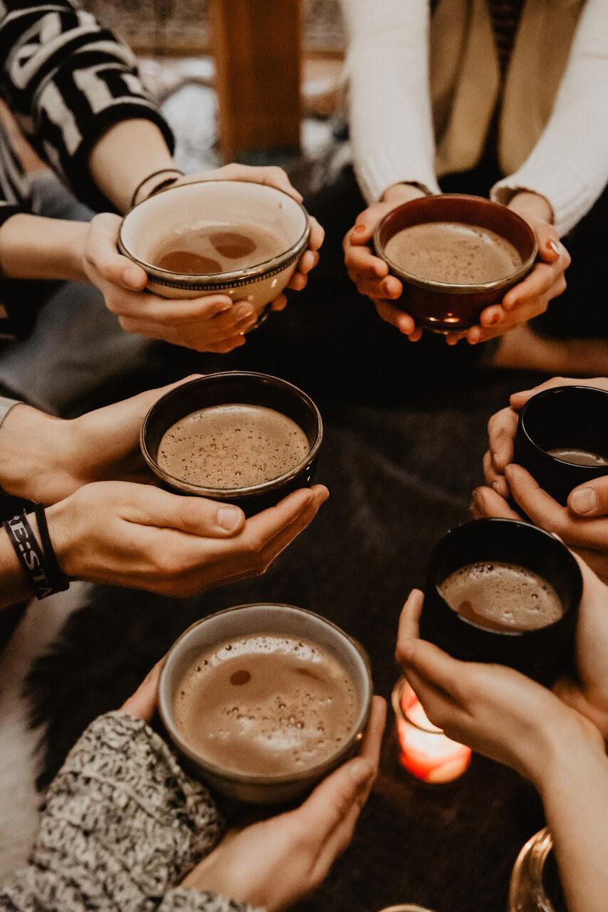 Gruppe-rapé-, sananga- og kakaoceremoni