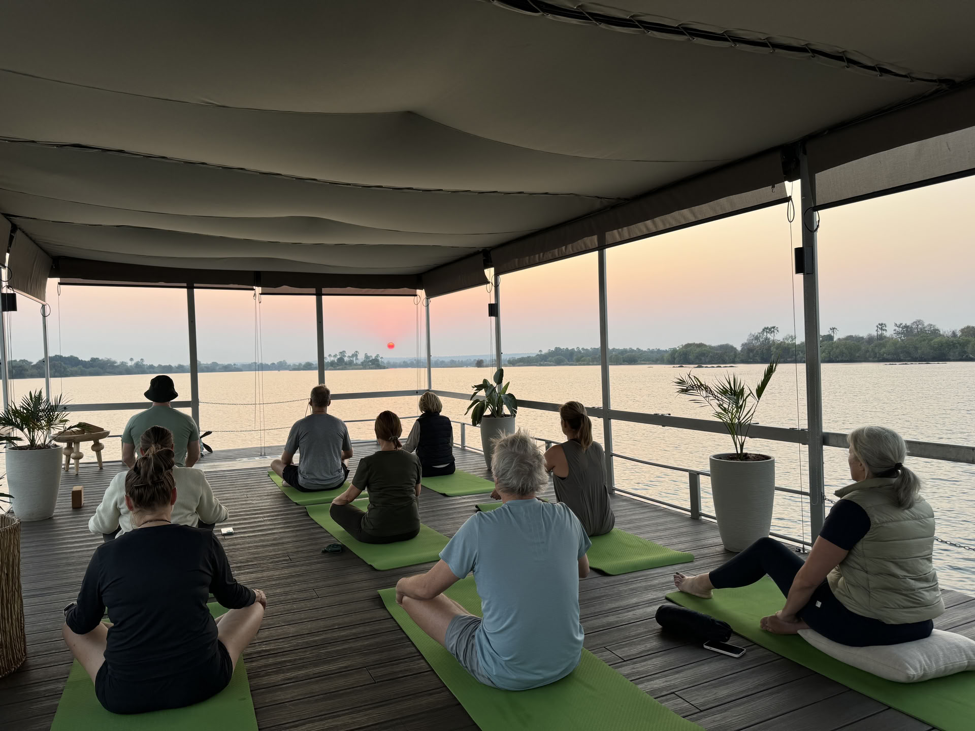Yoga ved Zambezi