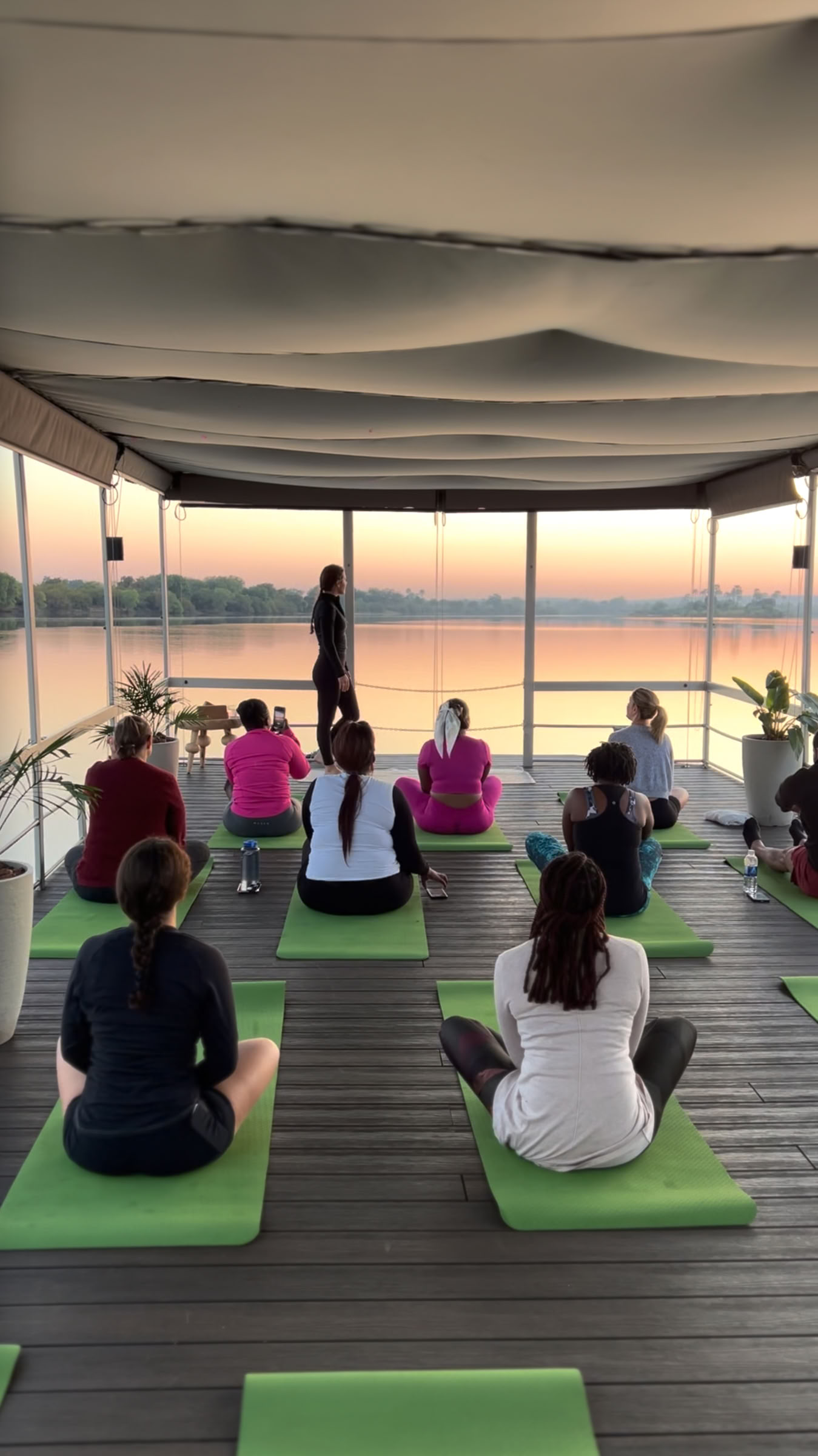 Yoga ved Zambezi