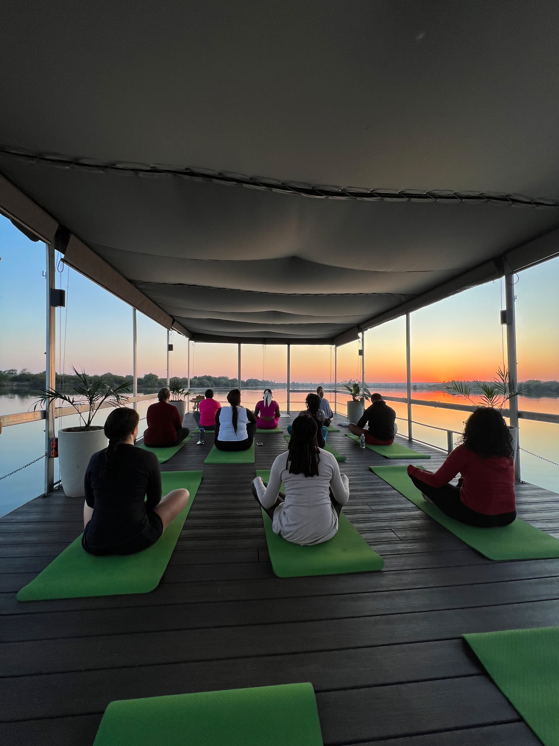 Yoga ved Zambezi
