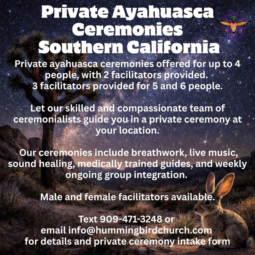 Private ayahuasca-ceremonier i det sydlige Californien