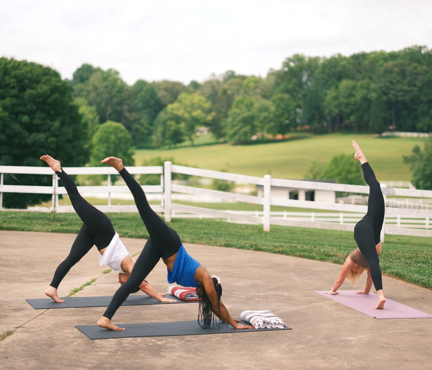 Lørdags solopgangs-yoga-flow med Kelly Flowers — The Horse Shoe Farm Boutique Resort nær Asheville, NC | Dining & Spa
