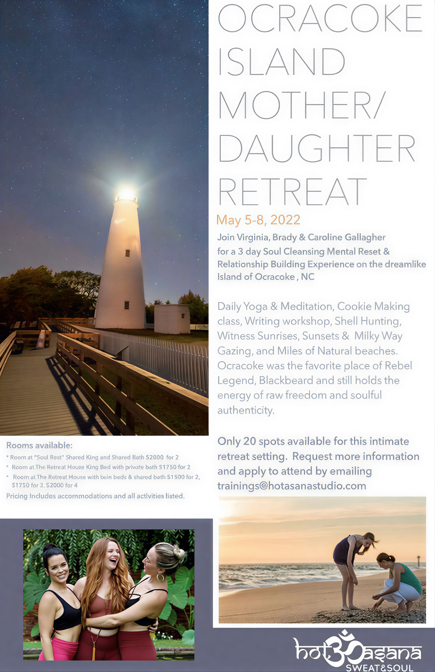 Kvinderetreat på Ocracoke Island med Dr. Jen Reid, Virginia Gallagher og Savana Harwood