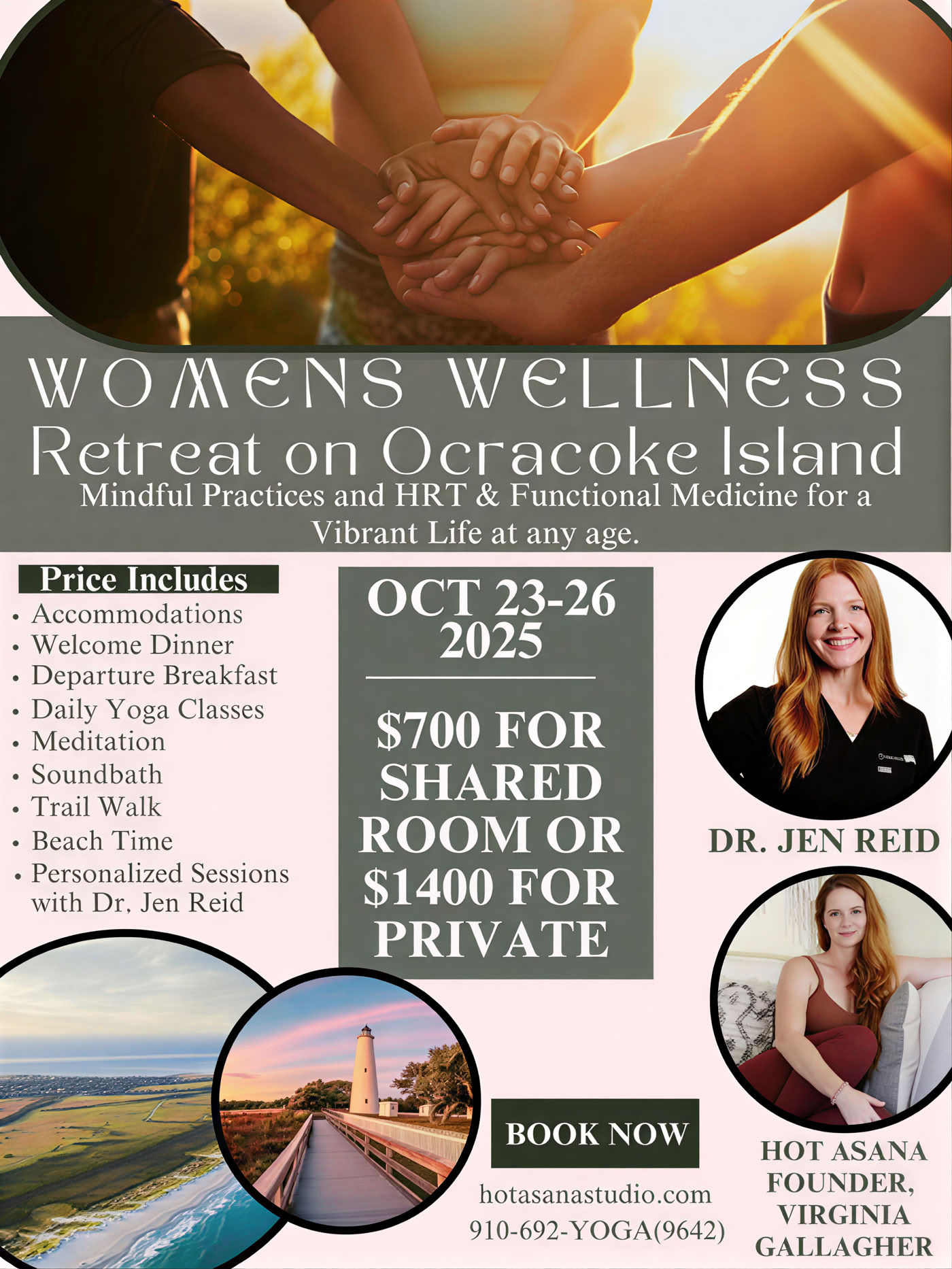 Kvinderetreat på Ocracoke Island med Dr. Jen Reid, Virginia Gallagher og Savana Harwood