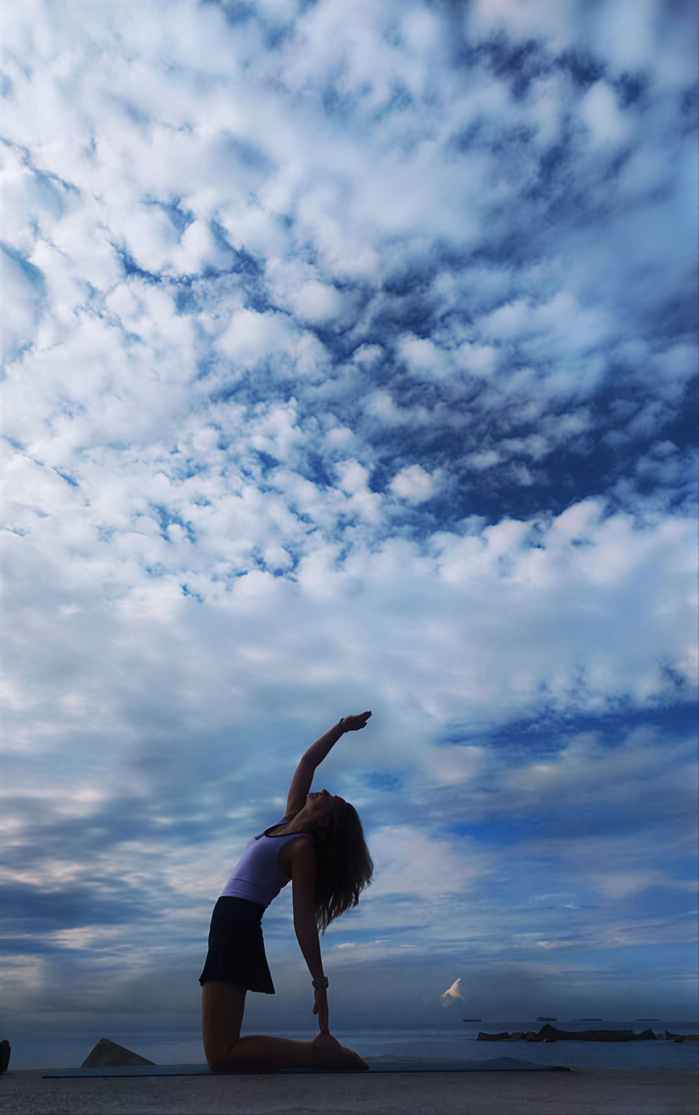Yoga på stranden