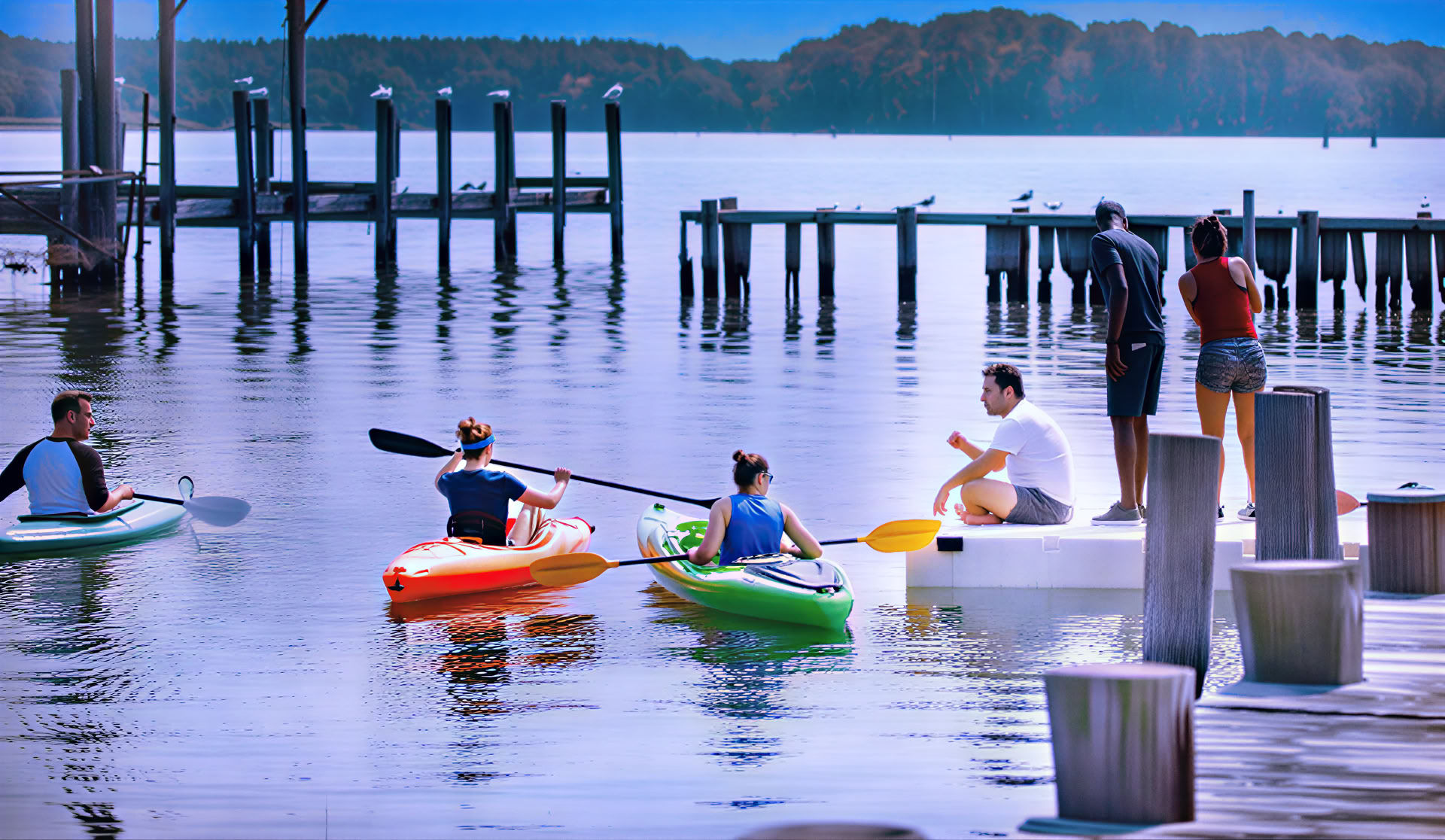 Yoga- og wellness-retreatsted ved Chesapeake — privat ejendom | Moofy