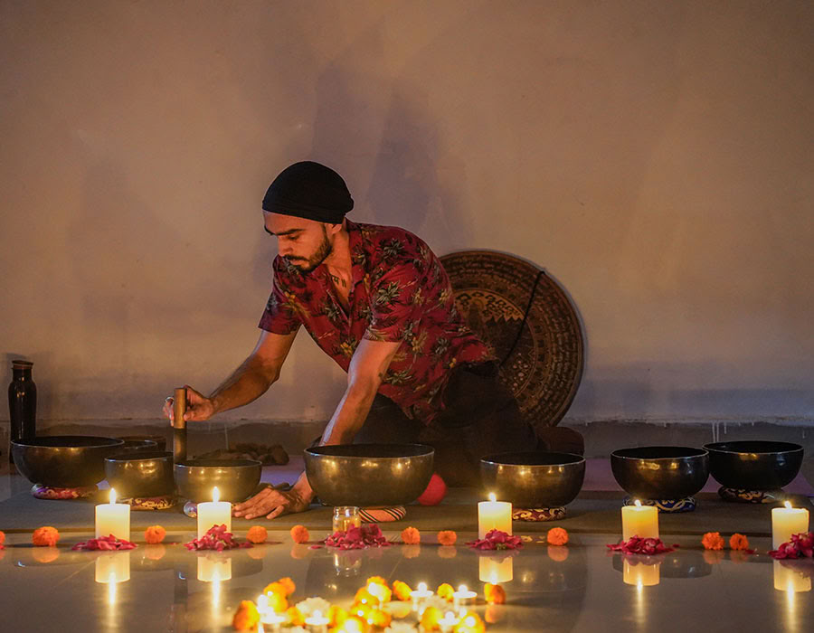 5-dages yoga- og meditationsretreat med lydhealing-session