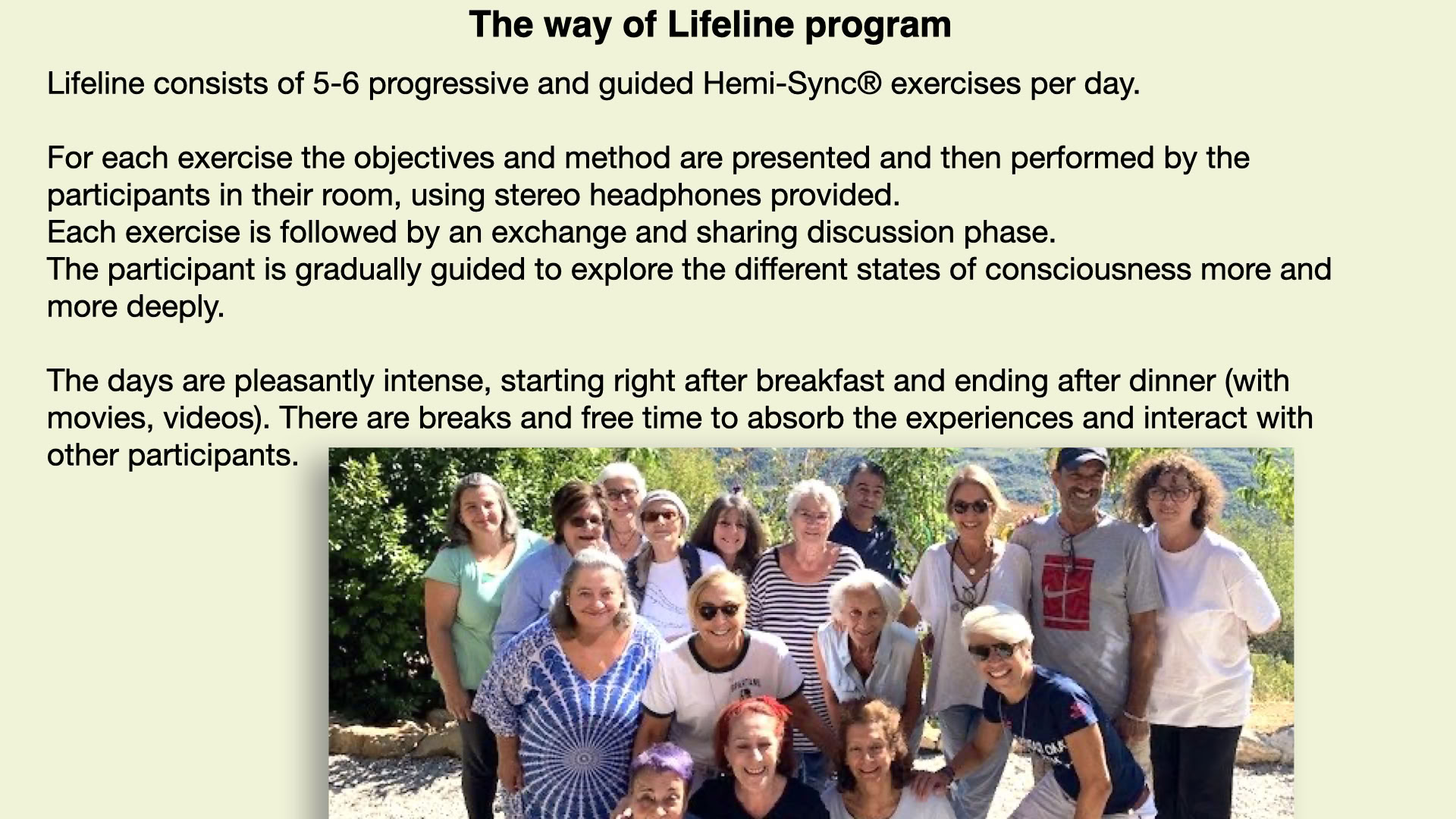 Lifeline® 6-dages oplevelsesretreat