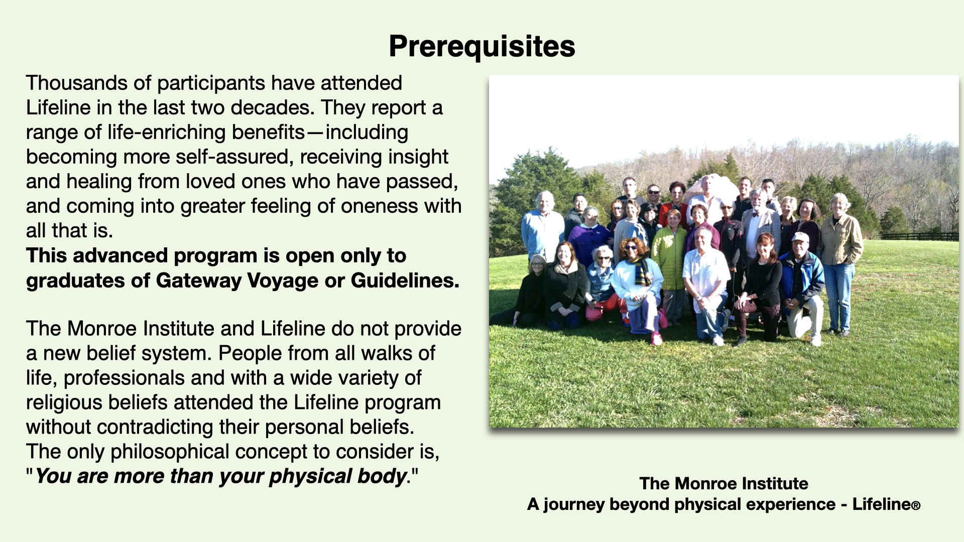 Lifeline® 6-dages oplevelsesretreat