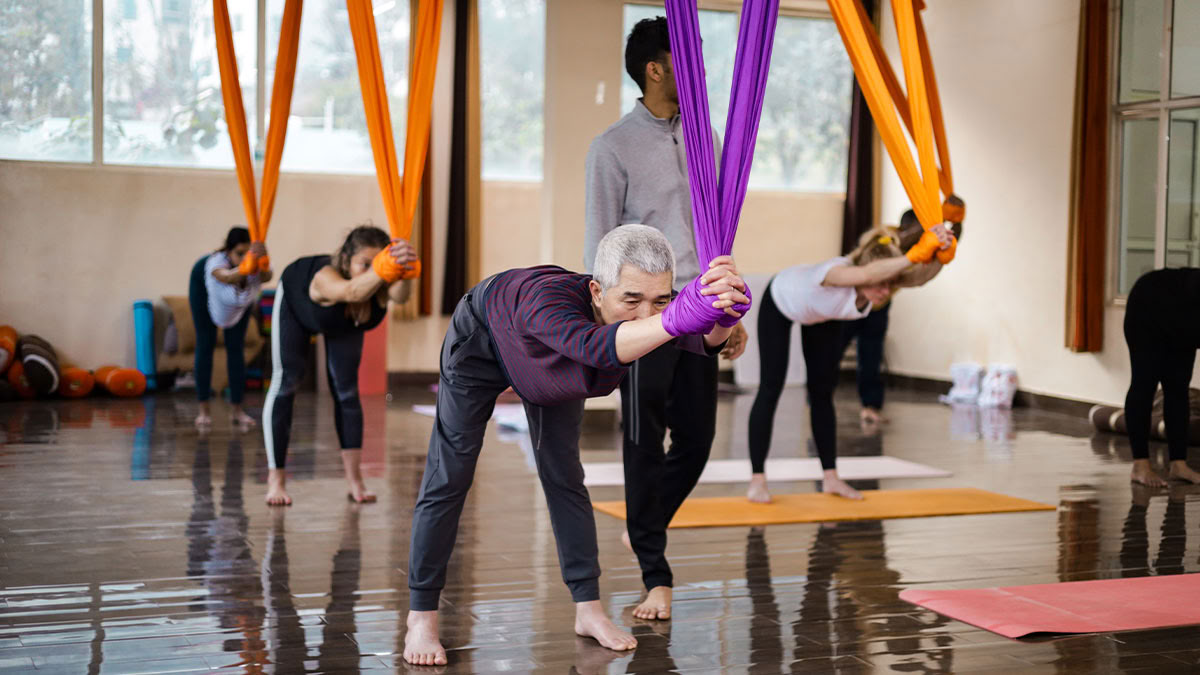 Aerial Yoga-læreruddannelse i Rishikesh, Indien