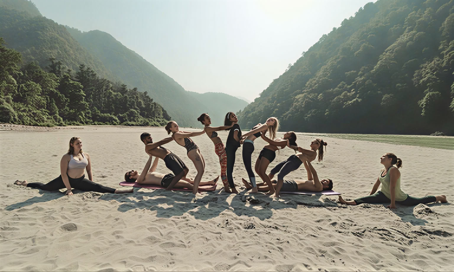 Aerial Yoga-læreruddannelse i Rishikesh, Indien